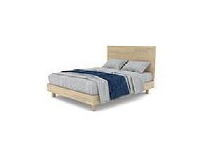 Lit moderne en bois clair, décor épuré pour chambre à coucher élégante, idéal pour un sommeil confort, design minimaliste, meubles Scandinaves.