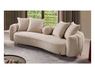 Canapé confortable et élégant pour un salon moderne, parfait pour se détendre le week-end. Design épuré avec coussins assortis pour un style convivial et sophistiqué.