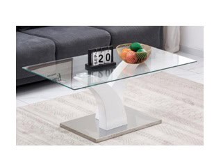 Table basse en verre moderne pour salon, design élégant et contemporain, idéale pour décorer votre espace de vie avec style et fonctionnalité.