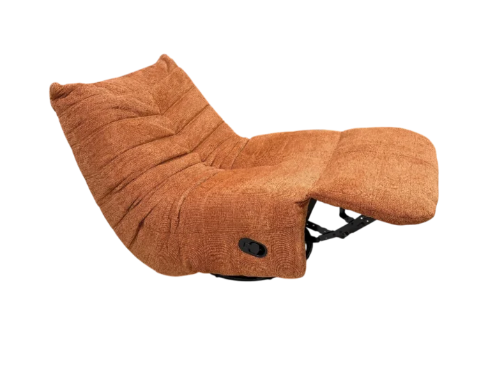 ALOA Fauteuil tournant relax tissu terra cotta