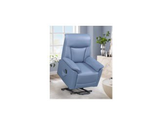 Fauteuil de relaxation bleu moderne, idéal pour le confort à la maison, avec méridienne confortable et support lombaire. Parfait pour se détendre après une longue journée.