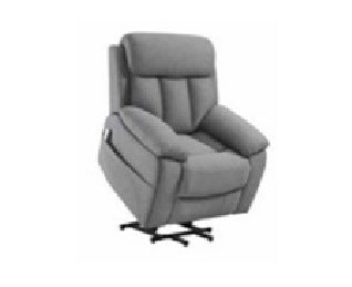 Fauteuil relax en tissu gris, idéal pour se détendre pendant le week-end avec un confort optimal. Design moderne et pratique, parfait pour un salon cosy.