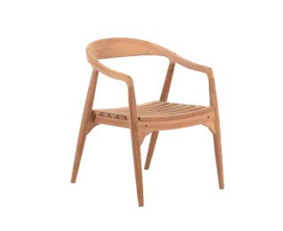 Fauteuil en bois élégant et confortable, parfait pour un salon ou une terrasse, alliant design contemporain et touche naturelle pour un intérieur chaleureux.