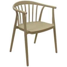 Chaise en polypropylène taupe avec dossier à barreaux, idéale pour un intérieur moderne et élégant. Conçue pour le confort et la durabilité, cette chaise s'intègre parfaitement dans divers espaces de.