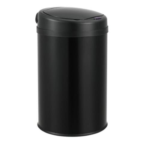 Poubelle automatique noire pour cuisine ou bureau, design élégant et praticité. Idéale pour une gestion hygiénique des déchets, facile à utiliser, durable et moderne.