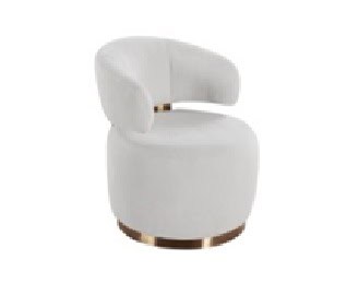 Fauteuil design blanc confortable idéal salon.