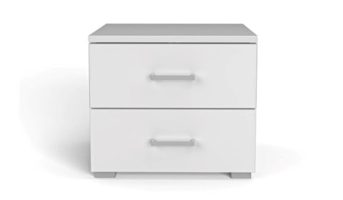 Armoire de rangement blanche avec tiroirs.