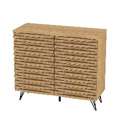 Meuble en bois design pour salon ou salle à manger, idéal pour rangement ou décoration intérieure moderne. Parfait pour un style scandinave ou contemporain.