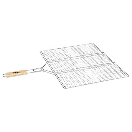 Grill panier en inox durable pour barbecue, parfait pour griller viandes, légumes et poissons lors de vos weekends en plein air ou fêtes. Facile à nettoyer et résistant à la chaleur.