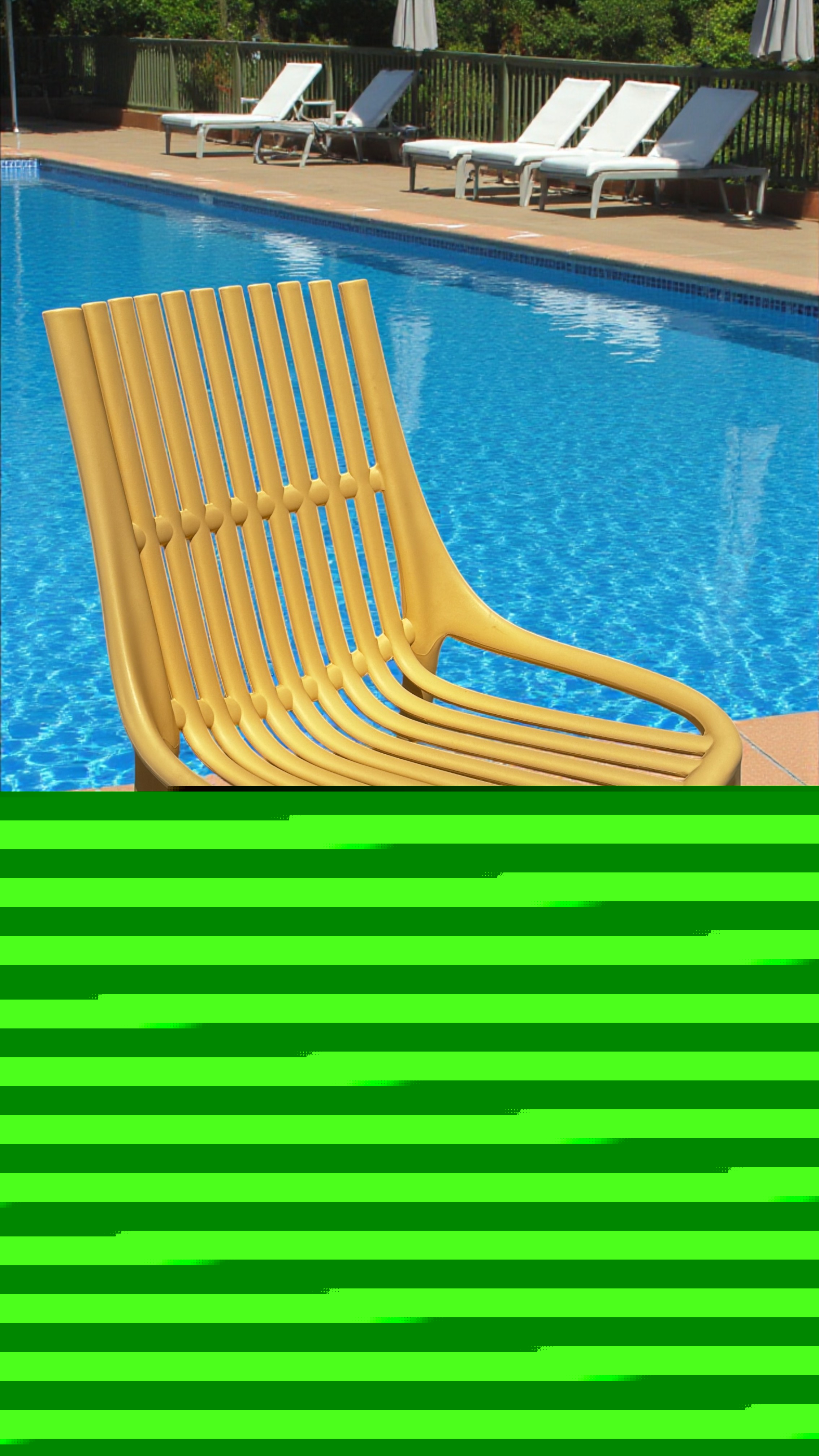 Chaise de jardin en plastique jaune à lattes en extérieur, idéale pour aménager un espace détente au bord de la piscine ou dans le jardin. Conçue pour résister aux conditions extérieures, cette chaise.