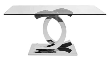 Table en verre et métal moderne, idéal pour un salon convivial, design élégant et tendance pour le week-end. Parfait pour recevoir famille et amis.